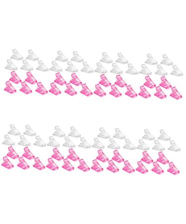 Mikinona 96 Pcs Nail Clip Acrylic Nail Tips Clips Manicure Diy Equipment Manicure Kits Chip Bag Finger Nail Extension Clips Nails Kits Nail Gel Manicure Tool Plastic Heavy Mold Clamp White 1 count (Pack of 1) White Pinkx8pcs