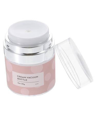 ABOOFAN Cosmetic Bottle Travel Cream Container Refillable Airless Travel Lotion Jar Airless Pump Cream Container Refillable Cosmetic Jars Pump Makeup Container Toiletries Make up Acrylic 7X5.2X5.2CM Pink 1