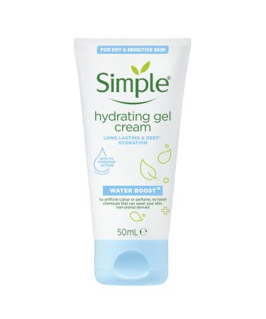Simple Water Boost Hydrating Gel Cream dermatologically tested moisturiser for dry skin 50 ml 50.00 ml (Pack of 1)