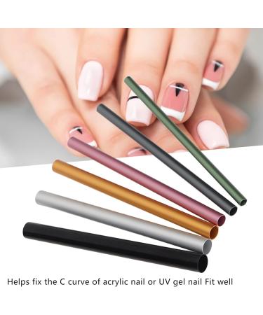 Nail Tip Form Rod 5 Box Acrylic Nail C Curve Shaping Stick Aluminum UV Gel Nail Tip Shaping Rod Tube for Nail Extension - Buy Online on SooperMarket.com