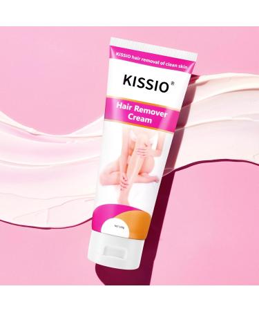 KISSIO Hair Removal Cream - Gentle Hair Remover for All Skin Types | Underarms Arms Legs & Bikini Area | Moisturizing Citrus & Papaya Formula | 4.94 oz - Buy Online on SooperMarket.com