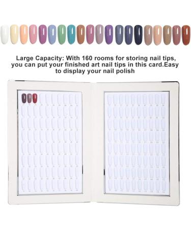 Nail Display Chart 160 Slots Nail Gel Polish Organizer Color Card Nail Polish Color Display Chart Book Nail Swatch Book Nail Art Practice Card(White) - Buy Online on SooperMarket.com