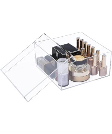 Clear Acrylic Square Cube Storage Box with Lid - 7.9x7.9x3.9 Inches for Jewelry, Coins, Crafts - Organizers for Home & Sewing Supplies - Buy Online on SooperMarket.com