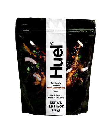 Huel Hot and Savory Instant Meal Replacement - Yellow Coconut Curry - 14 Scoops Packed with 100% Nutritionally Complete Food Including 25g of Protein 8g of Fiber and 27 Vitamins and Minerals with LastFuel scoop