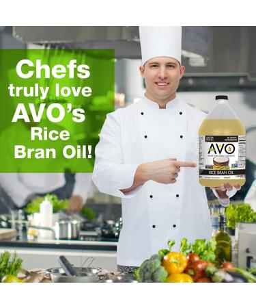 AVO 100% Rice Bran Oil 1 Gallon - Non GMO, No Preservatives - Shop Now! - Buy Online on SooperMarket.com