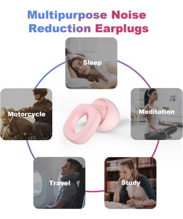 Fita + Silicone Ear Plugs for Noise Reduction - Reusable & Comfortable - NRR 33 dB - 3 Pairs in S/M/L - Pink - Buy Online on SooperMarket.com