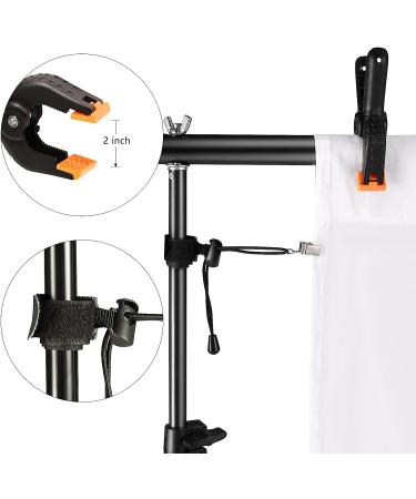 8.5x10ft Adjustable Backdrop Stand Kit with Spring Clamps - Perfect for Parties, Photography, and Video - Buy Online on SooperMarket.com