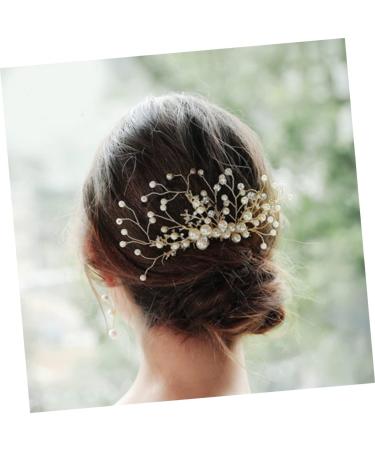 Angoily Tiara Bride Insert Comb Women Hairpin Bridal Headdress Wedding Miss Hair Comb - Buy Online on SooperMarket.com