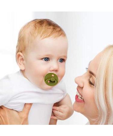 Virtcooy 5-Piece Silicone Pacifiers Set for Infants - Natural Rubber Newborn Pacifiers with Large Air Holes - Ideal for Teething - Blue - Buy Online on SooperMarket.com