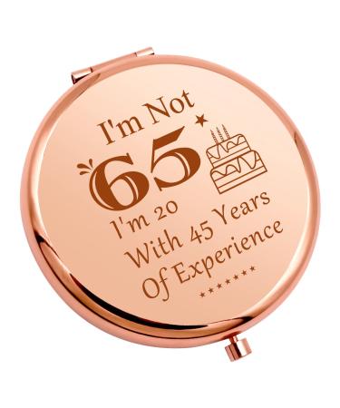 Funny 65th Birthday Gifts for Women Compact Mirror 65 Year Old Birthday Gift Ideas for Grandma Nana Mom 65th Birthday Decorations Present for Women Friends Wife Travel Makeup Mirror 1957 Birthday Gift