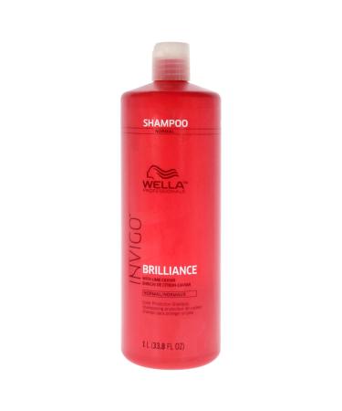 Wella INVIGO Brilliance Shampoo for Fine/Normal Hair - 33.8oz Liter