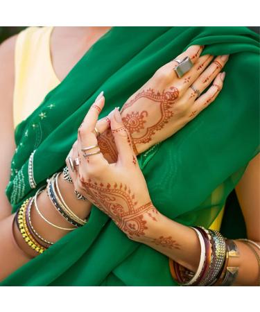Brown Henna Temporary Tattoo Stickers - Waterproof Lace Designs for Women - Festive Party Favors - 5 Sheets - Buy Online on SooperMarket.com