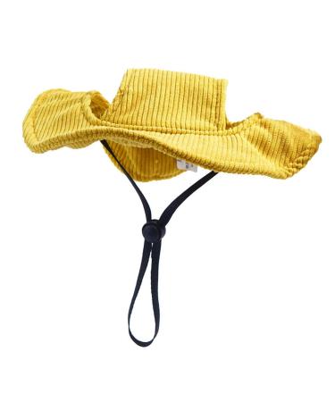 Folpus Outdoor hat puppy sun hat for small medium-sized and large dogs breathable summer dog cap sweet pet egg hat for sporty XL yellow