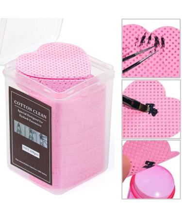 600 Pcs Lint Free Glue Cleaning Cotton Pads for Eyelash Extensions & Nail Polish Remover Wipes - Non-Woven Nozzle Applicator - Buy Online on SooperMarket.com