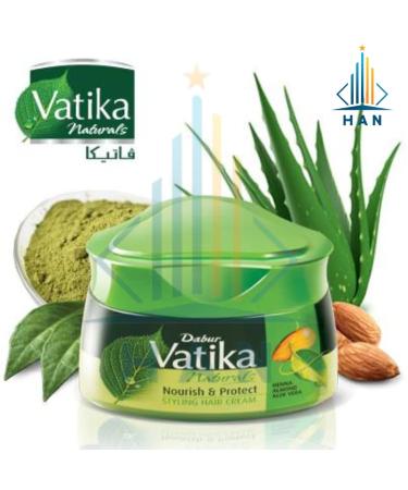 Vatika Naturals Nourish & Protect Hair Cream | Henna Almond & Aloe Vera - 140ml | International Shipping Available - Buy Online on SooperMarket.com