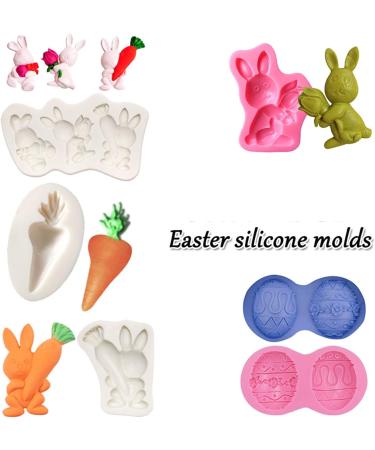 Rabbit Carrot Silicone Mold for Homemade Chocolate Make Easter Gifts for Children High Temperature Resistance Carrot Molds for Chocolate Baking Fondant Multi-color - Buy Online on SooperMarket.com