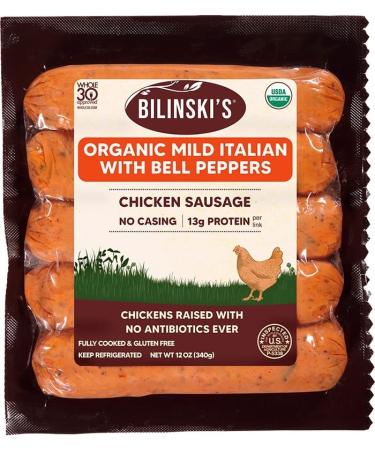 Bilinski, Organic Mild Italian Chicken Sausage, 12 Ounce