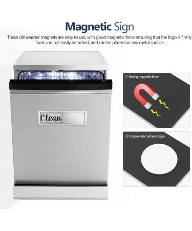 HOLIDYOYO Dishwasher Magnet Clean Dirty Sign Non-scratching Sticky Tab Clean Dirty Running Empty Magnet Lissabergs Slide Indicator for Better Kitchen Home - Buy Online on SooperMarket.com