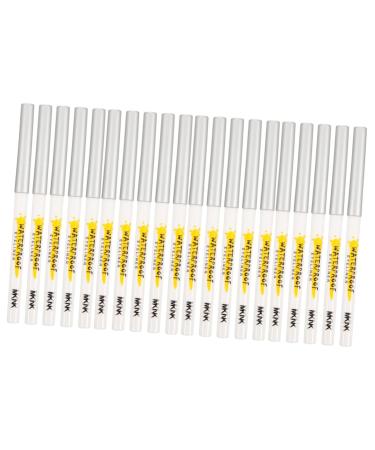 Healeved 20 Pcs White Lying Silkworm Pen Pencil Eyeshadow Stick White Eye Pencil Eye Shadow Pen Abs