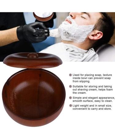 Raguso Wooden Shaving Bowl 10x10x6 - Sturdy Rubberwood with Lid for Men s Foaming Shaving Cream | International Shipping Available - Buy Online on SooperMarket.com