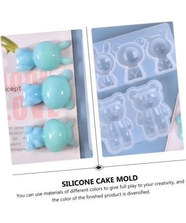 MAGICLULU Silicone Animals 2pcs Coaster Bear Mold Dessert Cake Adorable Pendants Crystal Baking Resin Earring DIY Cartoon Doll 11.5X6.3X2.4CM White - Buy Online on SooperMarket.com