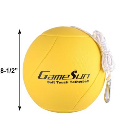 GAMESUN Full-Size Portable Tetherball with Soft Rope - Yellow | Family-Friendly Outdoor Game for Fun Play - Buy Online on SooperMarket.com