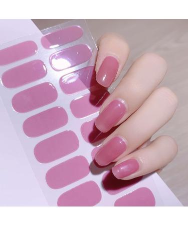 Buy 8 Sheets Semi Cured Nail Polish Stickers - Gradient Glitter & Solid Color Gel Wraps | Self-Adhesive Multicolored Nail Strips for Women & Girls | Perfect Manicure Decoration Supplies - Buy Online on SooperMarket.com