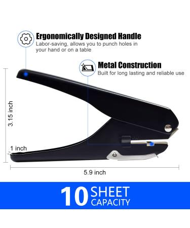 JIKIOU Badge Hole Punch - All-Metal Oval Heavy-Duty Tool for PVC ID Cards, Crafts, Paper Tags - 0.6 x 0.16 inch Elliptical Aperture - Buy Online on SooperMarket.com
