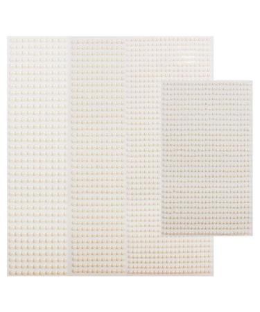 Pearl Rhinestone Stickers for Eyes, Face & Body - 3D Self Adhesive White Pearl Jewels for Makeup, Nails & DIY Crafts - 4 Sheets - Buy Online on SooperMarket.com