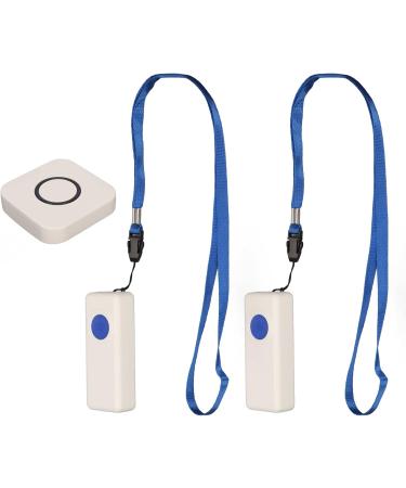 Pusokei Wireless Call Button System for Seniors - 2 Transmitters 1 Receiver 4 Volume Levels 330m Range - Ideal for Nursing Staff & Elder Care - Buy Online on SooperMarket.com
