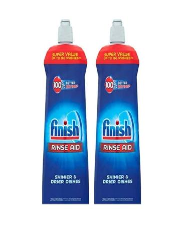Finish Dishwasher Liquid Rinse Aid Shine and Dry 27 Ounce (Pack of 2)