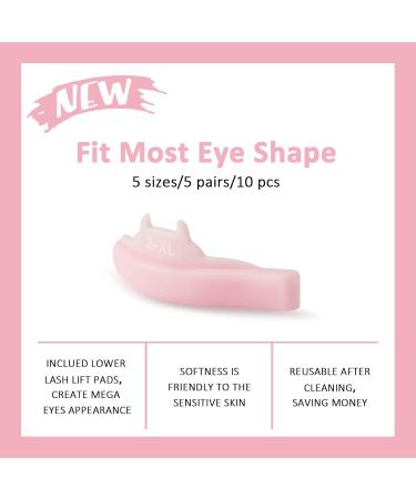 PERMANIA Lash Lift Pads Lash Shields for Lash Lift New Shape Soft and Comfortable Cruelty-Free (5 Pairs-Pink) - Buy Online on SooperMarket.com