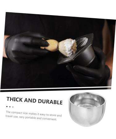 NOLITOY Stainless Steel Shaving Cream Foaming Bowl | Men's Double-Wall Shaving Mug & Accessories for Smooth Shave - Buy Online on SooperMarket.com