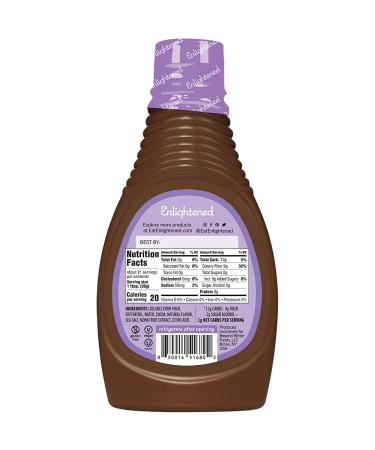 Enlightened Keto Chocolate Syrup - Gluten-Free, Vegan, Kosher, Sugar-Free - 20 Calories, 1 Net Carb - Zero Sugar Syrup for Ice Cream, Coffee, Pancakes - 15 oz - Buy Online on SooperMarket.com