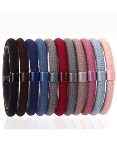 Egurs 12 Pieces Super Elastic Hair Ties Ponytail Holder Hair Bands for Thick Heavy and Curly Hair