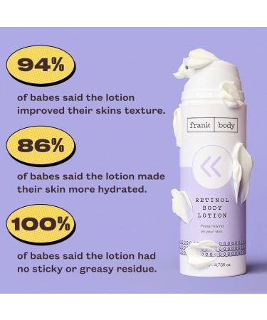 frank body Retinol Body Lotion | Vegan Anti-Aging Moisturizer | Reduce Fine Lines & Hyperpigmentation | 4.73 fl oz - Buy Online on SooperMarket.com