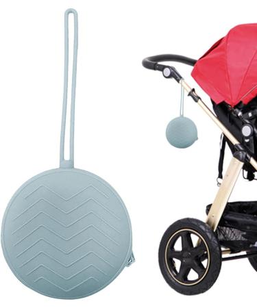 Bexdug Silicone Pacifier Bag | Travel Organizer for Kids | Stainless Steel Zip | Store Pacifiers Keys Lip Balm & More - Blue - Buy Online on SooperMarket.com