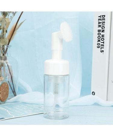 Portable Mousse Foaming Empty Bottle Refillable Travel Dispenser Container for Home Gift(100ML brush head white and transparent) - Buy Online on SooperMarket.com