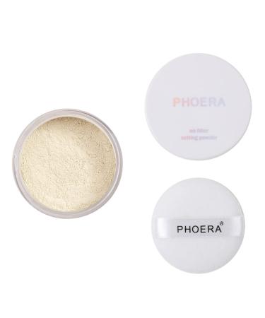 PHOERA Setting Powder Professional Loose Finishing Powder  Translucent Face Powder Control Oil Brighten Skin Color Cover Blemish Whitening For Setting Makeup or as Foundation Minimizes Pores and Fine Lines 5g (01Translu...