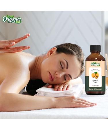 Organic Zing Apricot Oil Pure & Natural for Skin Face Hair Care Aroma Therapy Diffuser Conditioner - 30ml - Buy Online on SooperMarket.com