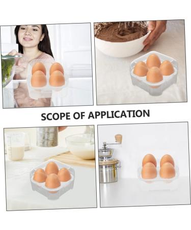 Fridge Egg Container 2pcs Box 4 Grid Egg Storage Box Plastic Pallet Empty Egg Carton re-usable - Buy Online on SooperMarket.com