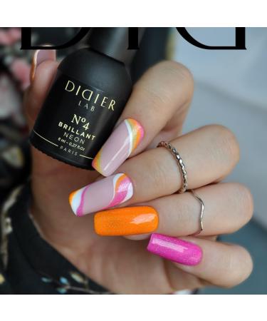 Didier Lab - Premium UV Gel Nail Polish - Brillant Neon No4- Gel Nail Varnish - Nail Art - Long-Lasting High Gloss Wear - Gel Nail Polish - Gel Nails - Glitter Gel Nail Polish - Rich Pigment - 8ml - Buy Online on SooperMarket.com