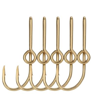 THKFISH Fishing Hooks Hat Pins for Fishing Hat Hook Clip Gold Fish Hook Hat Clip Fish Hooks for Hat 5PCS Tie Clips Gold/Black/Sliver A-GLOD-5PCS