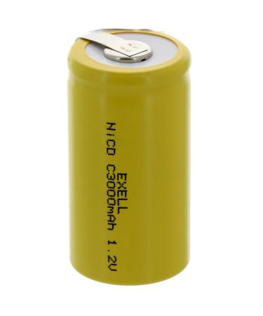 Exell C Size 1.2V 3000mAh NiCD Rechargeable Battery with Tabs for Data Testing Devices instruments/equipment electric tools and toys Portable Monitors
