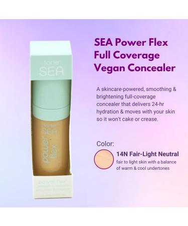 Tarte SEA Power Flex Full Coverage Vegan Concealer - 14N Fair - Light Neutral | Long-lasting Formula - Buy Online on SooperMarket.com