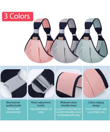 HINATAA Breathable Baby Sling | Adjustable Baby Carrier Wrap | Quick Dry & Thick Shoulder Straps | 0-36 Months (Pink A) - Buy Online on SooperMarket.com