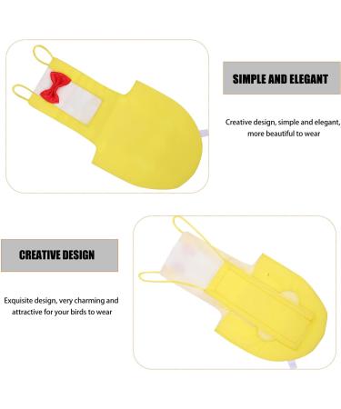iplusmile Budgie Bird Diaper Nappy with Bowtie - Parakeet Cockatiel Costume (Yellow S) | International Shipping - Buy Online on SooperMarket.com