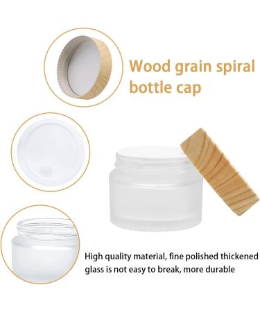 Meiyiday 6-Piece Glass Treats Set with Bamboo Lid - 30ml Clear Glass Containers for Creams Mini Candles Cosmetics & Essential Oils - Buy Online on SooperMarket.com