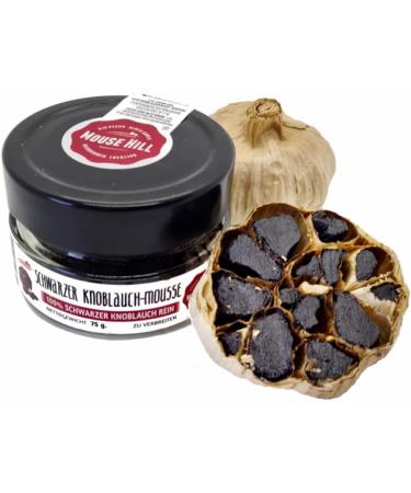 Tasting package consisting of honey mousse and peeled cloves - all with/from black garlic - fermented for 90 days - from Las Pedroneras Spain - Buy Online on SooperMarket.com