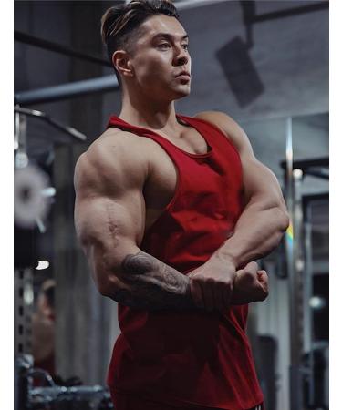 Babioboa Men's 3 Pack Gym Workout Tank Tops - X-Large Black/Grey/Red - Buy Online on SooperMarket.com